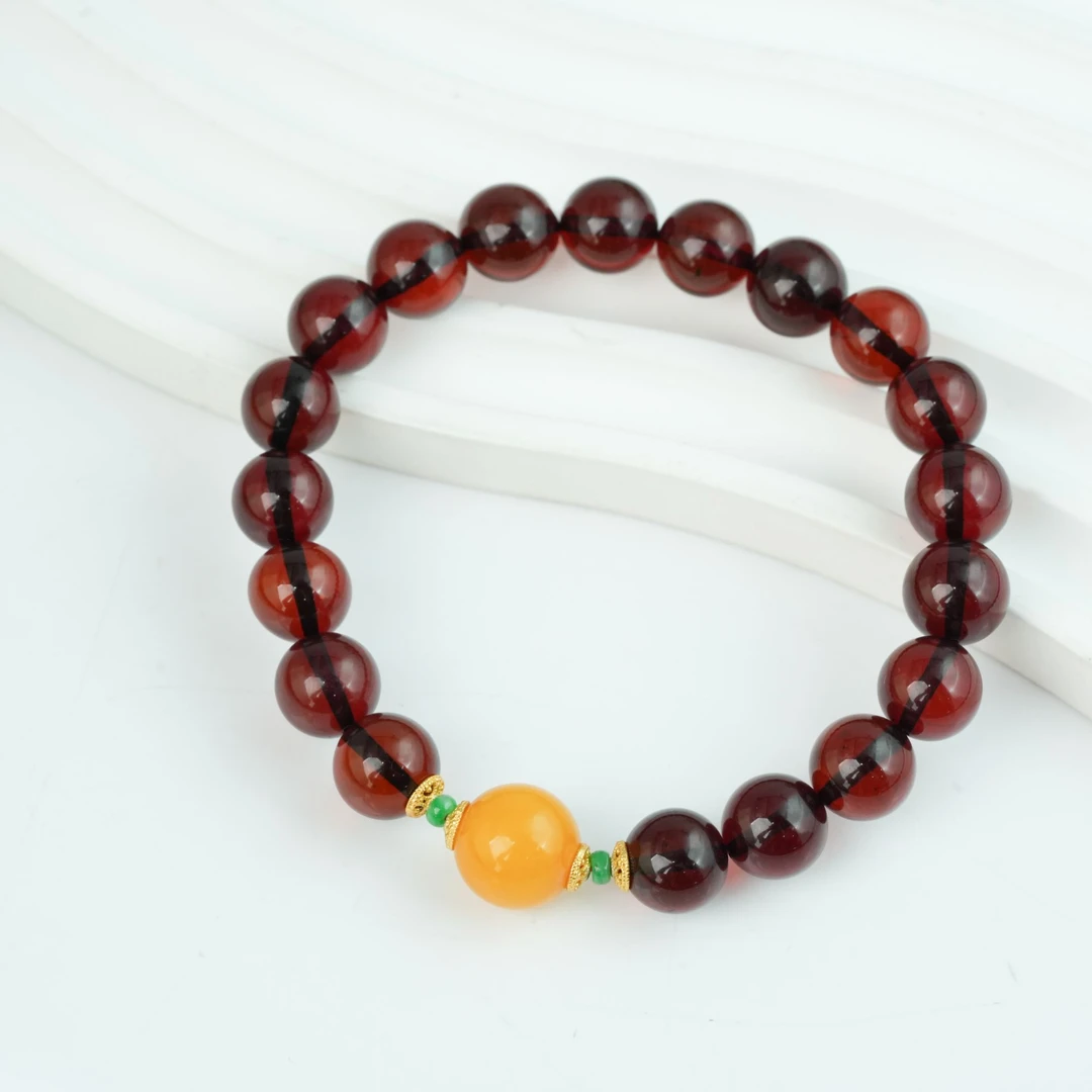 【小北严选】血珀DIY单圈手串约9mm+【多样性发一件】-AH03X1044