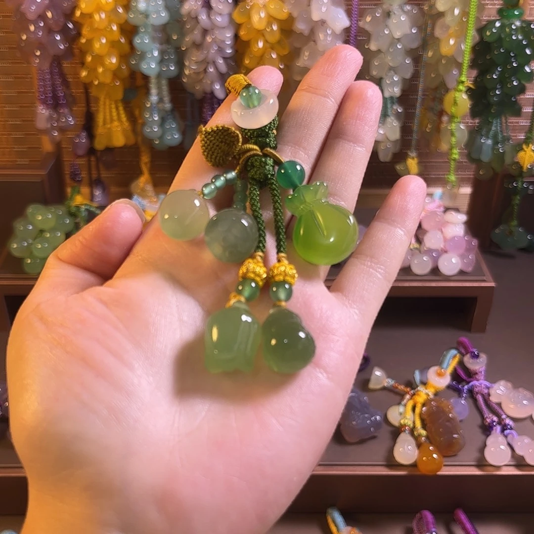 玛瑙/玉髓未镶嵌车挂钥匙扣