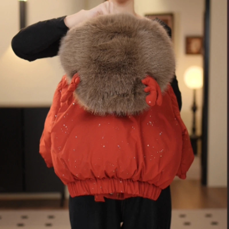 2024冬季新款儿童时尚百搭宽松保暖冬款棉服外套58756