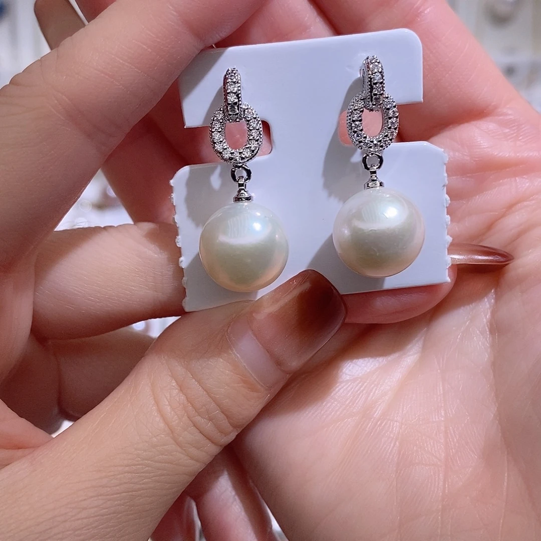 未镶嵌耳饰淡水珍珠w12.7