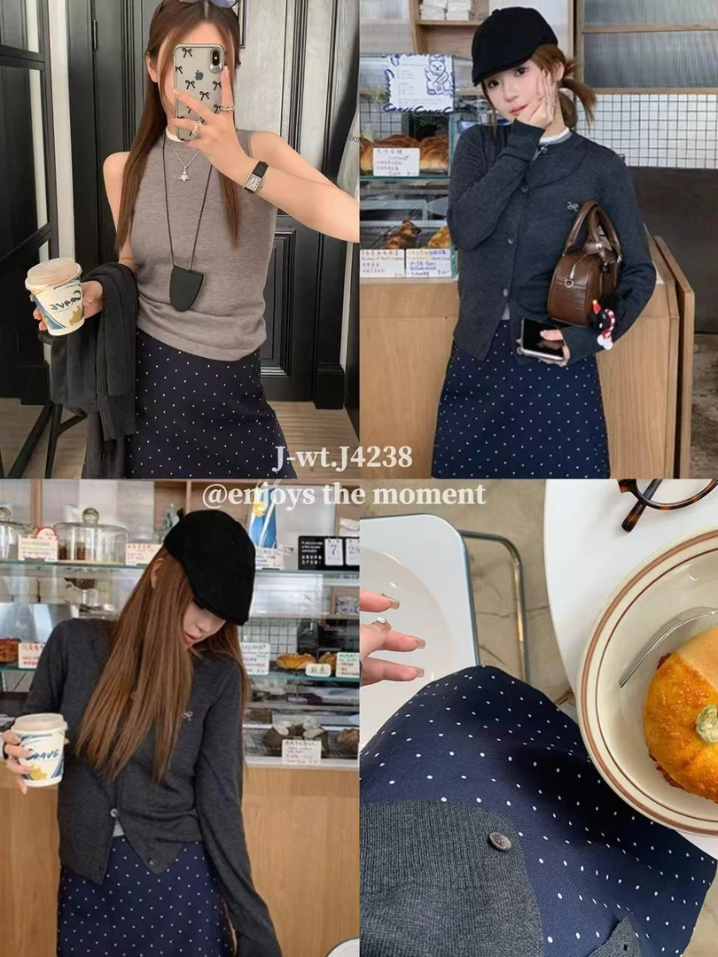 J4238波点显瘦A短裙