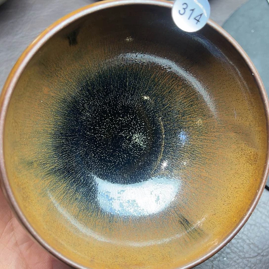 茶盏龙窑柴烧兔豪大钵器型10口径