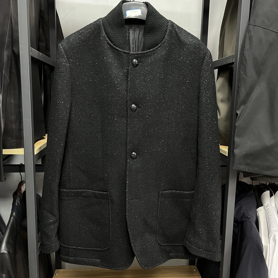 063-051高品质男装毛呢外套男士