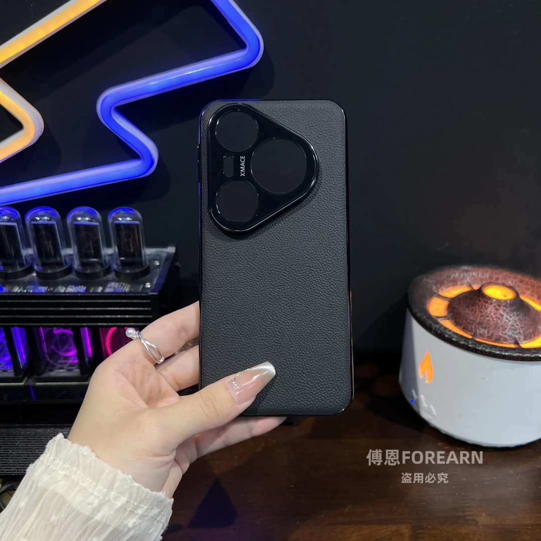 适用于华为pura80pro手机壳pura80ultra真皮防摔男女保护套网红