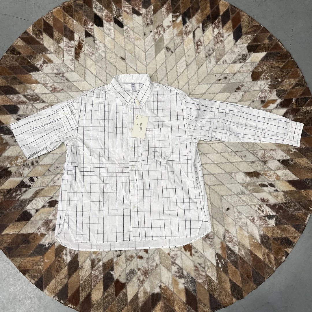 28427-春秋休闲简约格子衬衫格纹痞帅条格男士