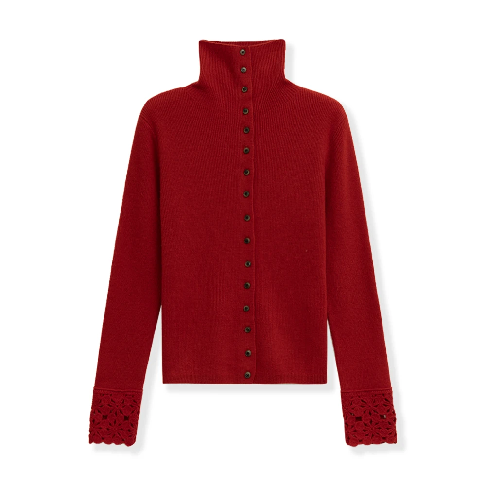 轻奢时尚一排扣高领保暖针织衫1791-354-A206