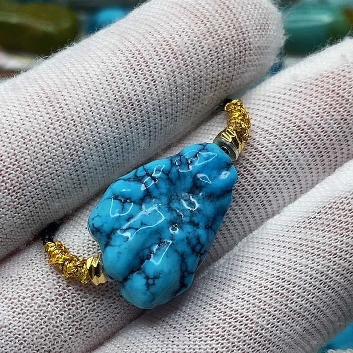 绿松石未镶嵌天然原矿 地大质检