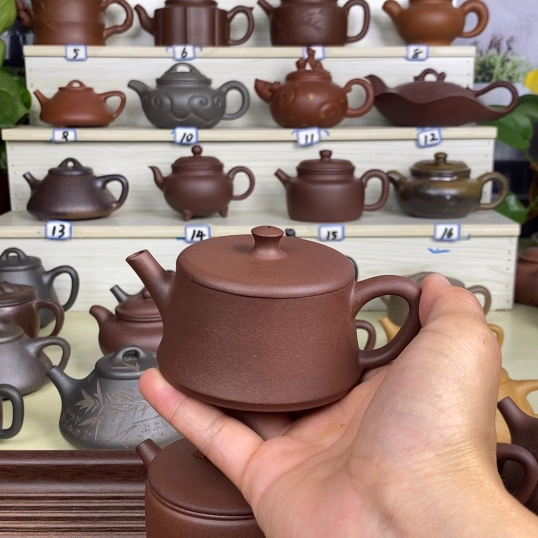 茶壶紫砂云柱原矿深井紫泥150cc左右0添加