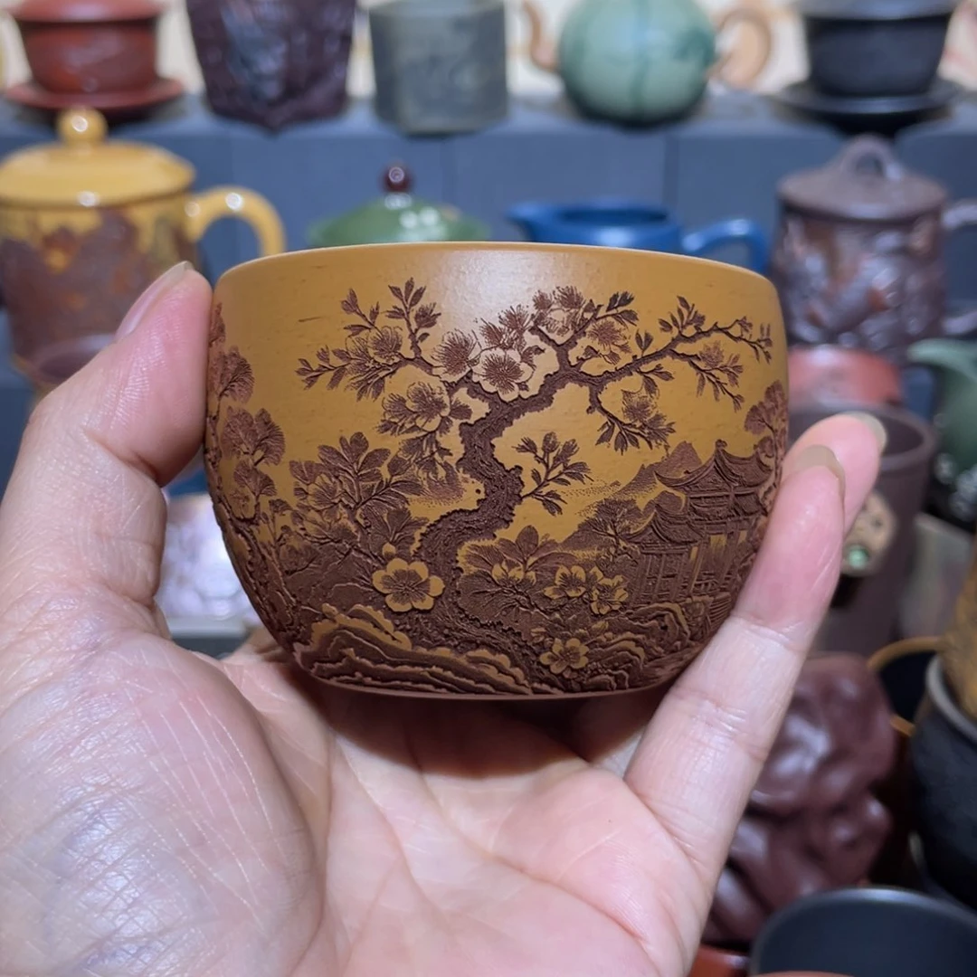 原矿紫砂手工主人杯