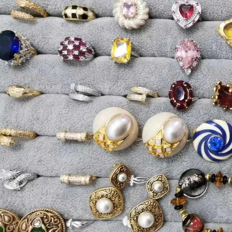 铜合金珐琅头饰    珐琅饰品  中古轻奢饰品复古气质时尚百搭精美