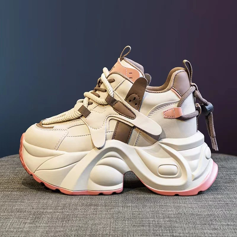 欧货老爹鞋女超火2025新款春季百搭休闲鞋子厚底小个子内增高女鞋