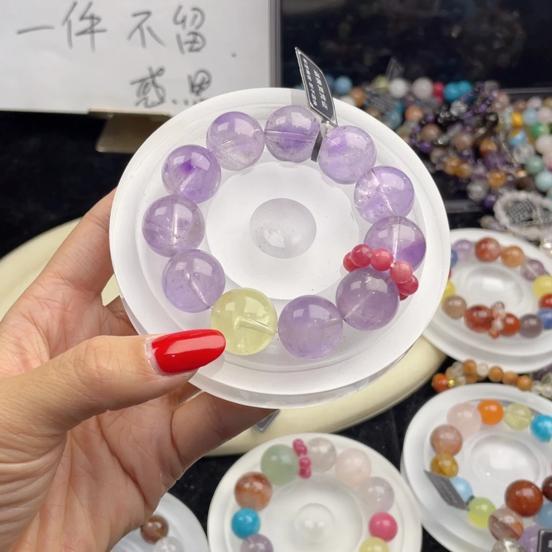 烟晶手链银S925镶嵌