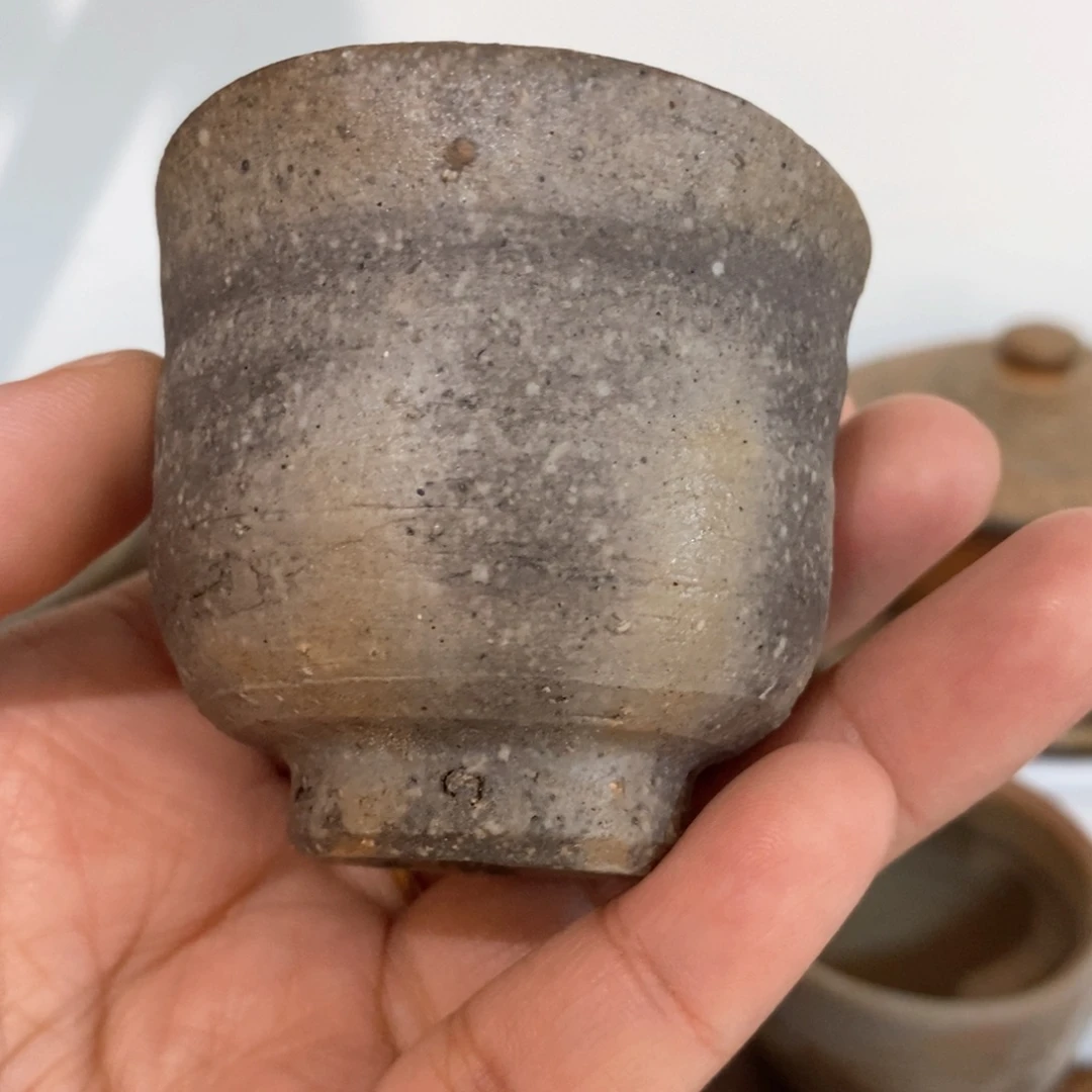 柴烧侘寂粗陶茶具