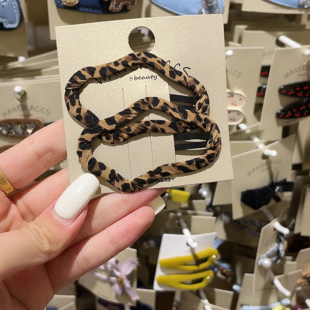 塑料非金属豹纹云朵一对