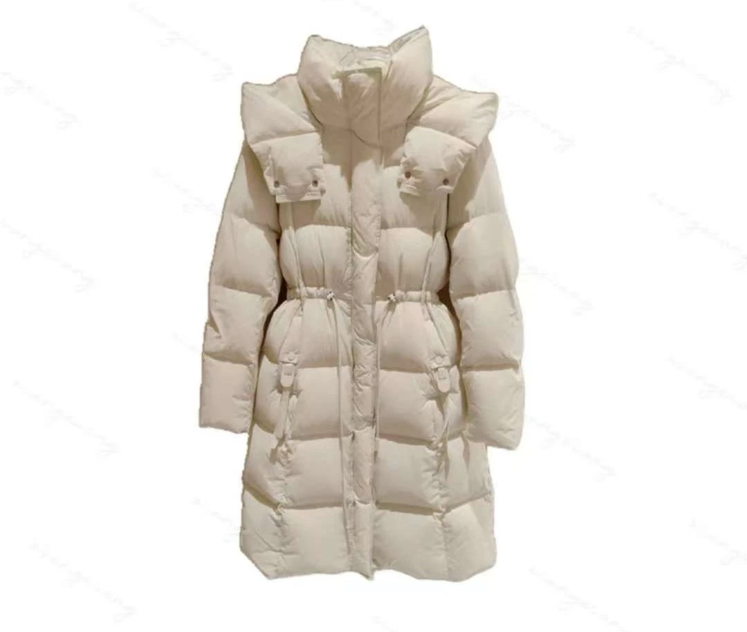 【老板娘倩姐】泡关云朵季压羽绒服中长款连帽新国标90白鸭线16F688