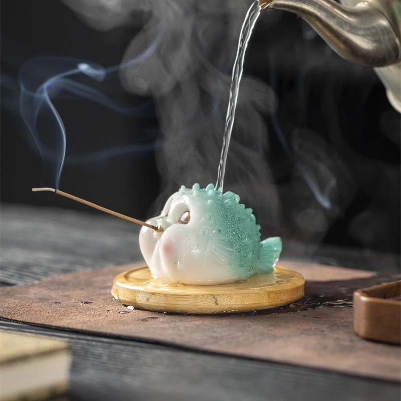 泡泡河豚变色茶宠A13129