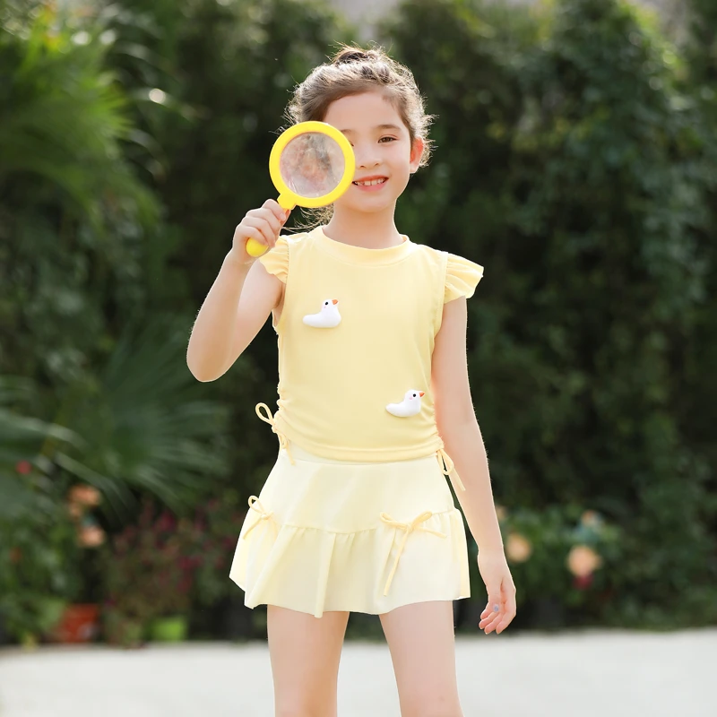 儿童泳衣女童分体宝宝2025新款游泳衣女孩小童公主洋气温泉游泳装