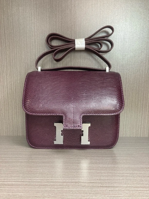 进口蜥蜴皮空姐包康康包单肩斜挎小方包豆腐包