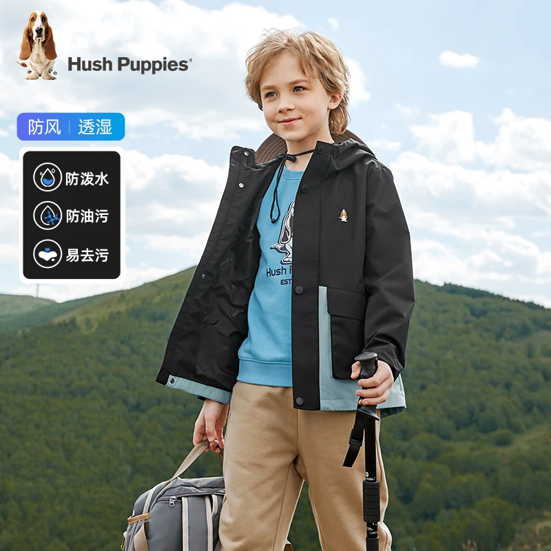 暇步士童装三防透湿风衣外套