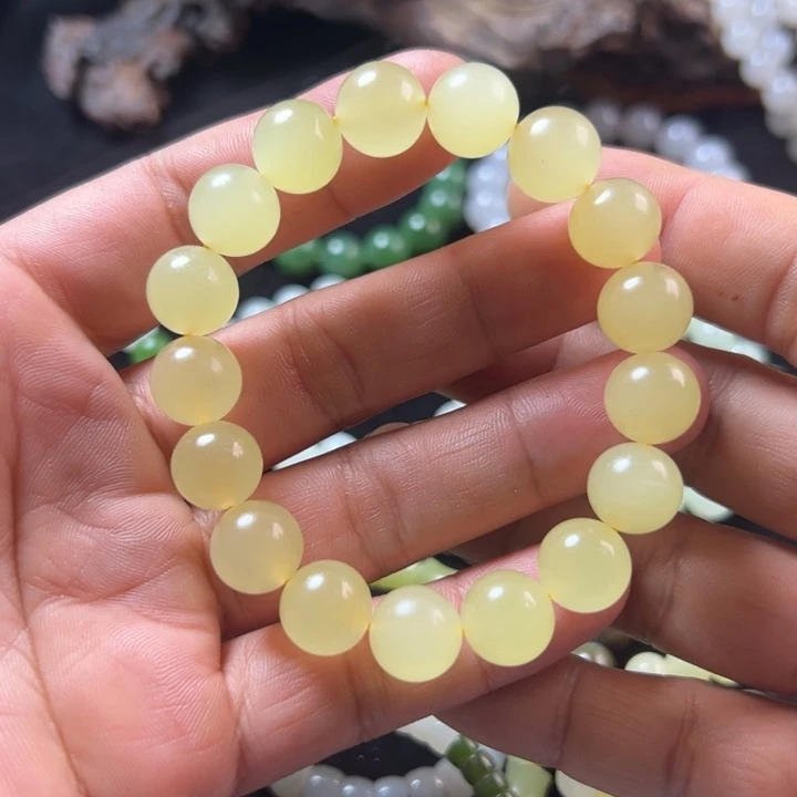 和田玉（糖玉）未镶嵌手链