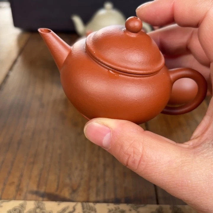 紫砂茶壶灵*小品朱泥水平