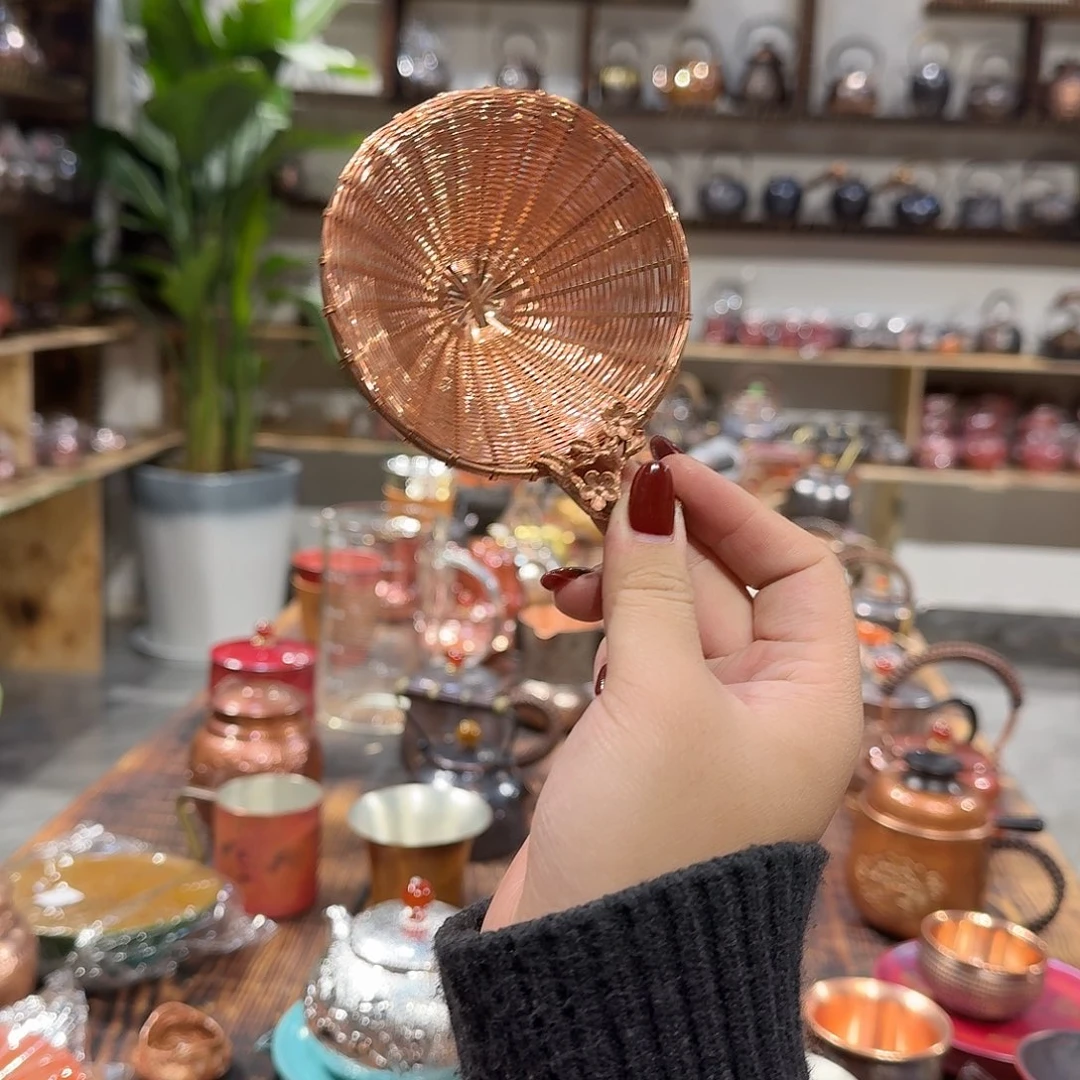 紫铜手工茶漏一个