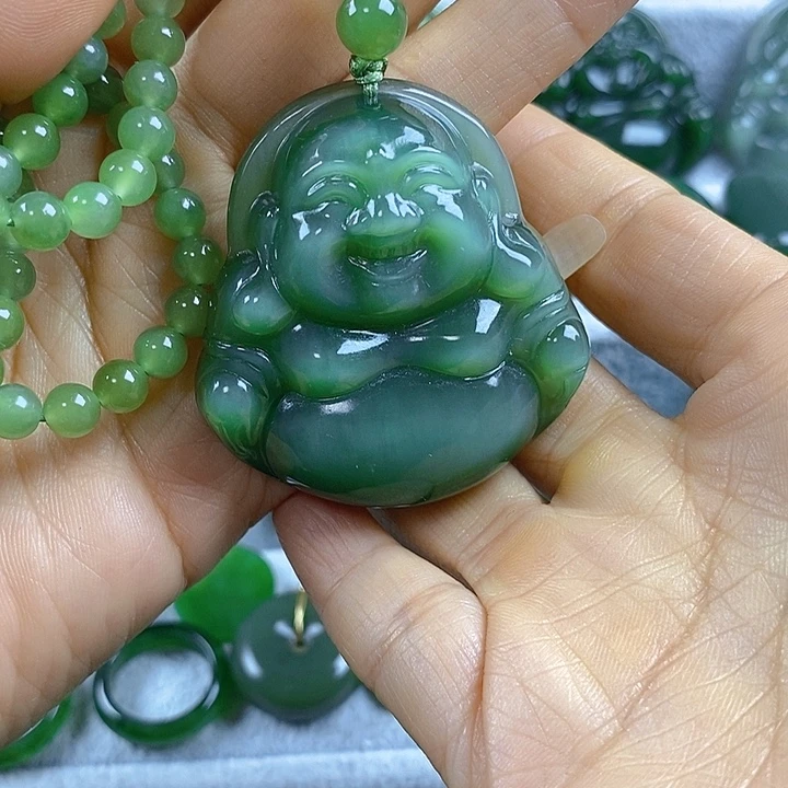 吊坠(不含链)未镶嵌和田玉（碧玉）