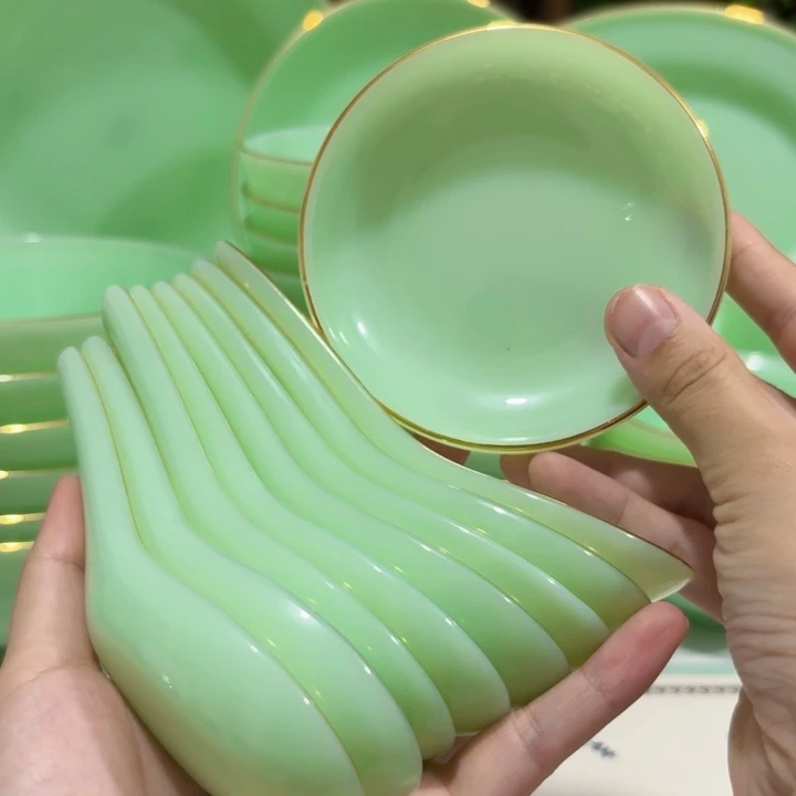 瓷景德镇陶瓷8个勺子2个醋碟