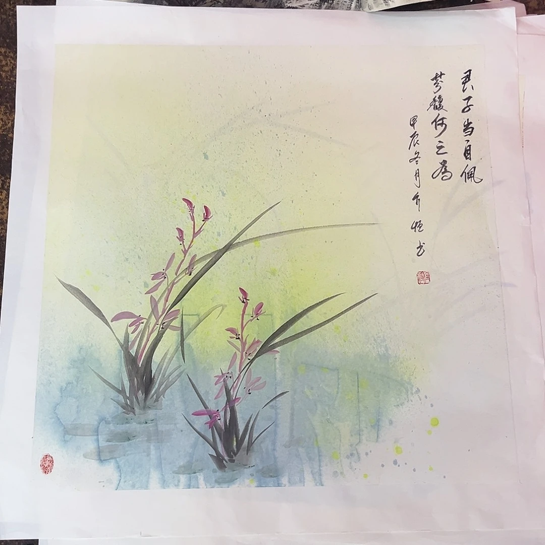 国画绘画作品多次参加全国