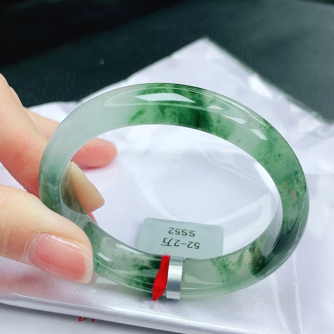 翡翠未镶嵌手镯缅甸天然a货翡翠手镯52贵