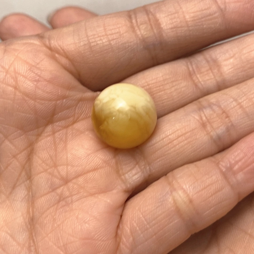 未镶嵌琥珀裸石16圆珠俄料单珠