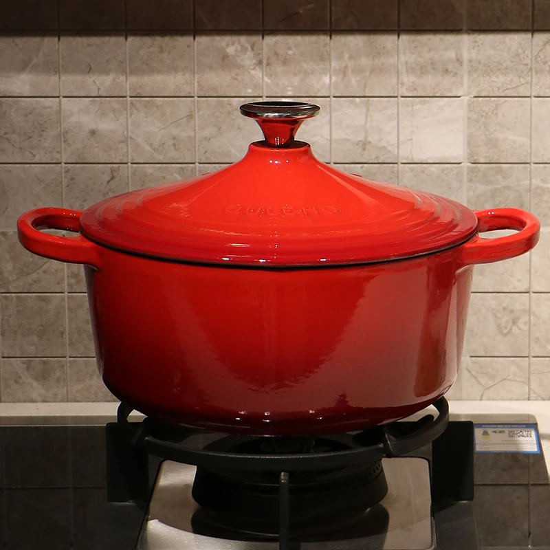 （经典小珐琅专属）QULENO千乐欧炫彩24cm炖煮锅焖炖锅珐琅铸铁锅