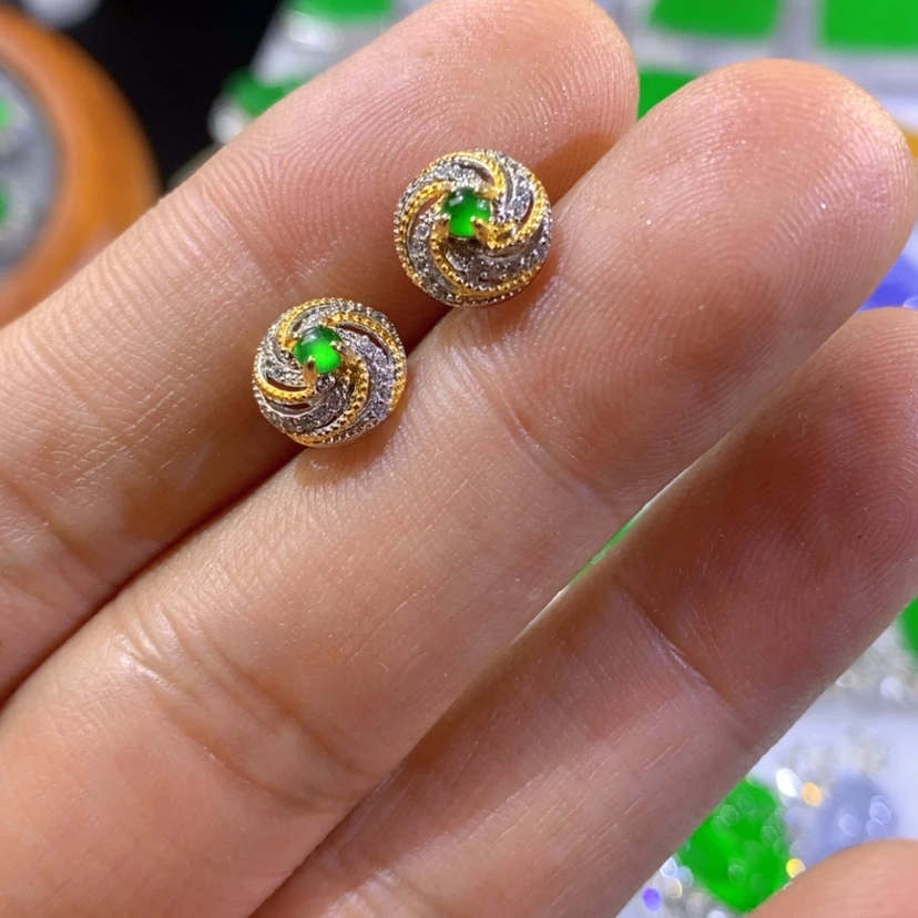 【闪购商品】翡翠挂件银S925镶嵌天然翡翠