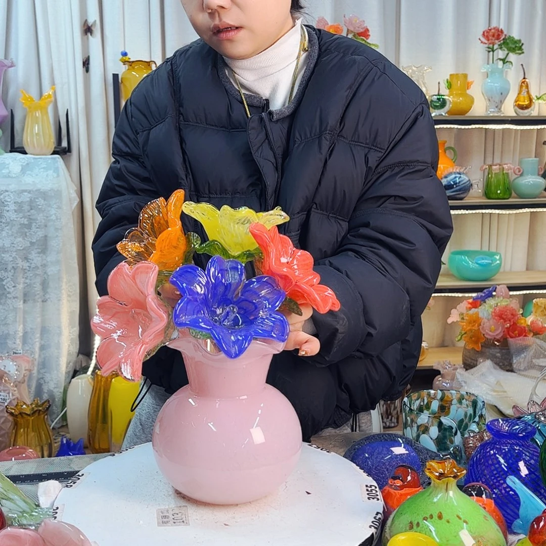 5花1瓶家悦琉璃工艺品