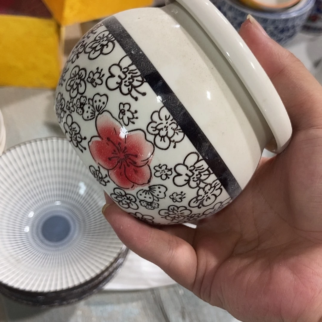 凌***满瓷片景德镇陶瓷罐2个