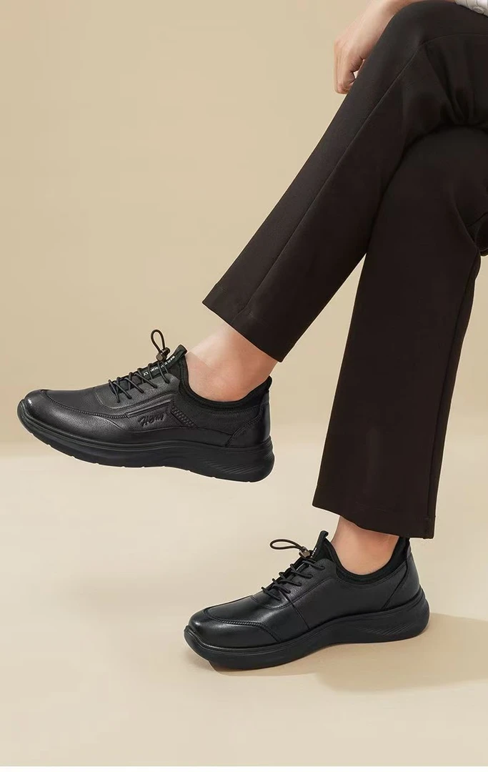 男士秋季一脚蹬旅游运动鞋皮鞋单鞋时尚潮流百搭软底舒适防滑轻便