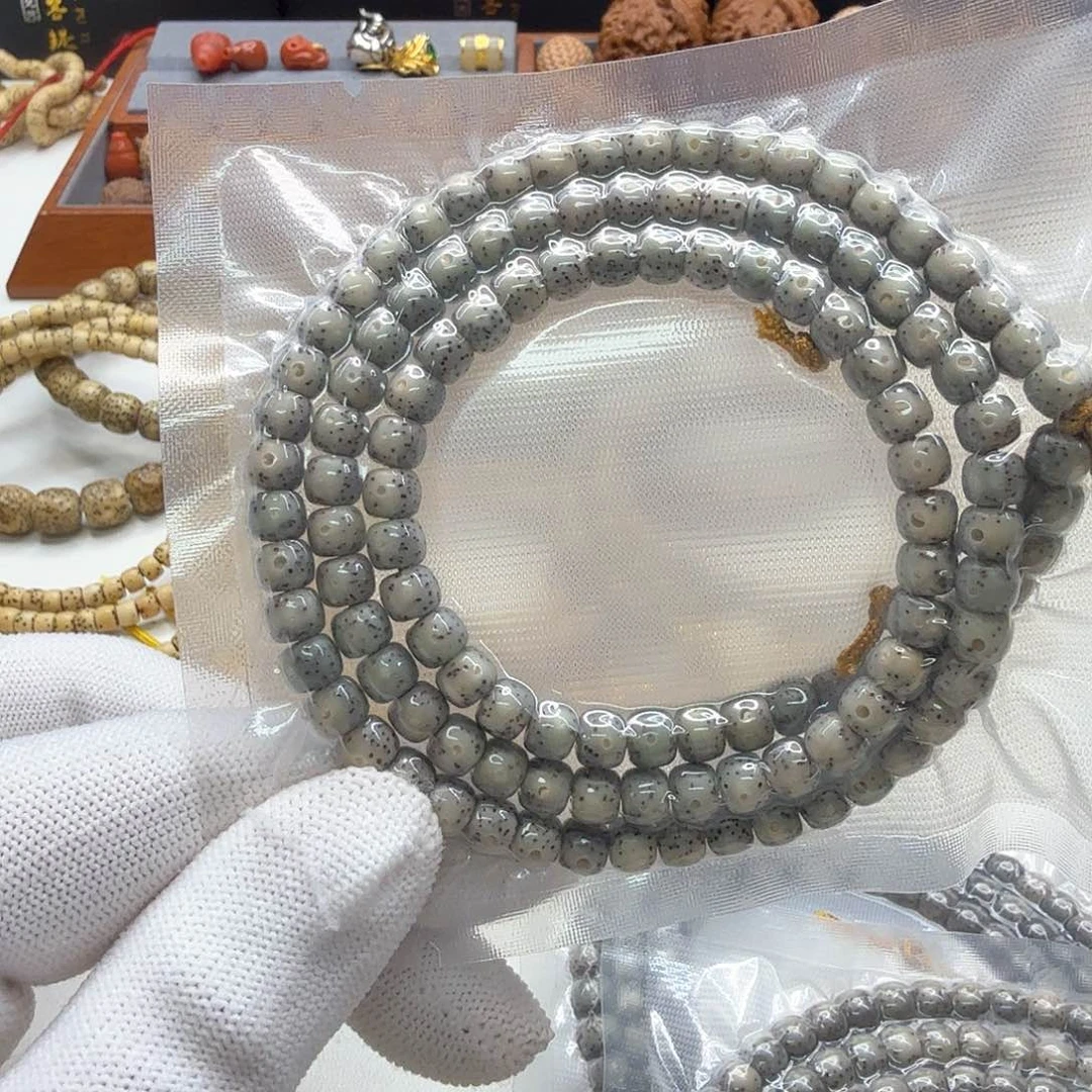 星月菩提手串18灭世糯冰绿幽灵大眼睛6左右108