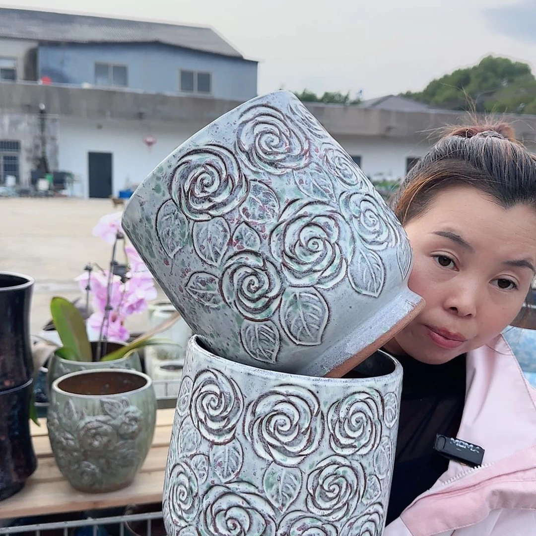 王嫂花盆1031-155高23口20