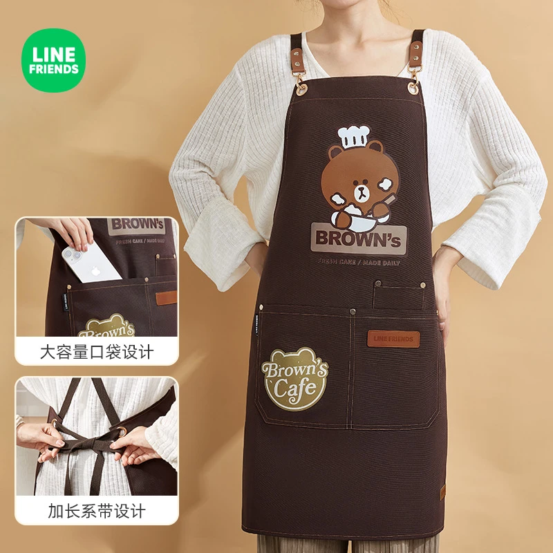 LF【围裙】做饭防水防油2025新款爆款厨房专用可爱夏天薄款透气围腰