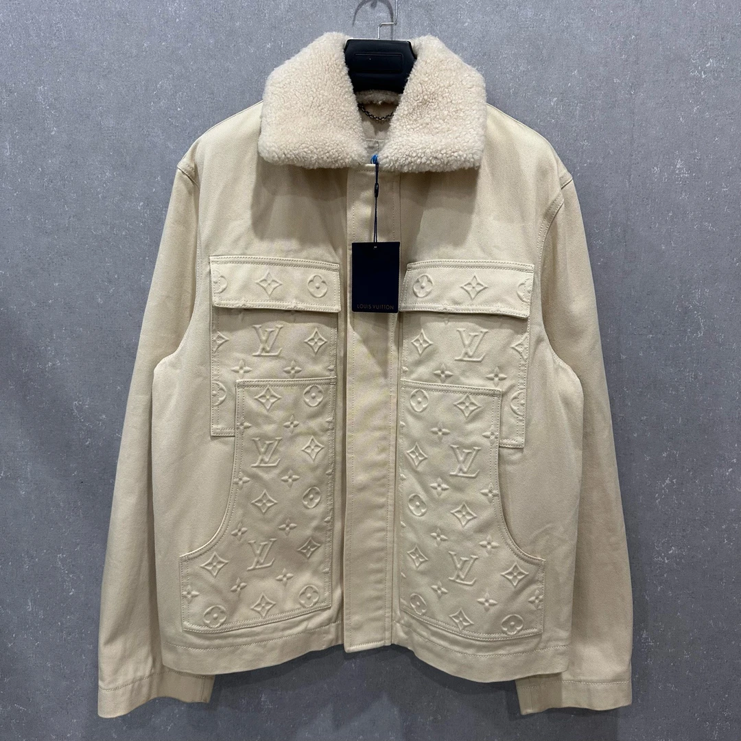 未使用 LouisVuitton/路易威登 伐木浮雕牛仔夹克外套48码/006934