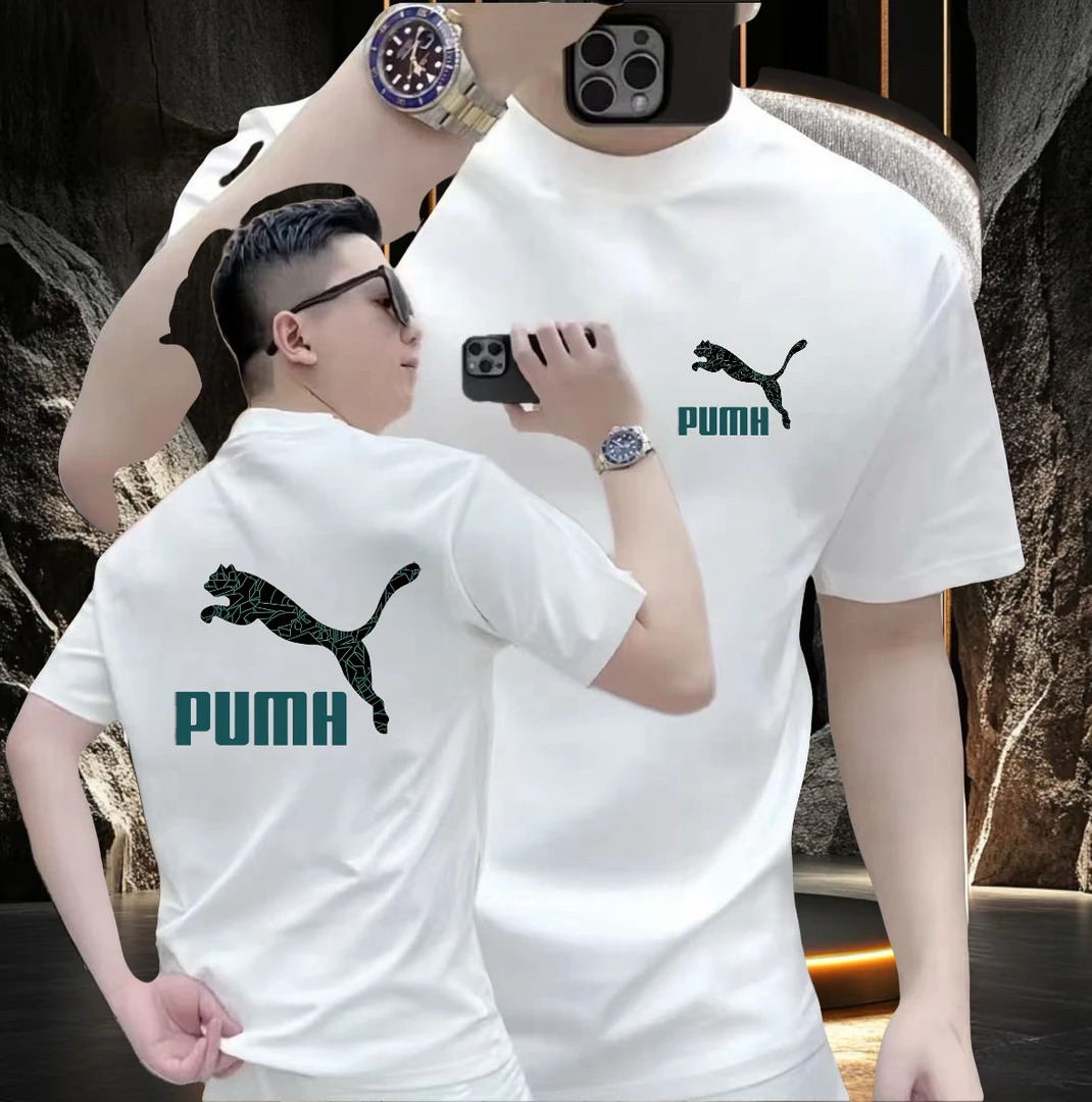 2025潮牌新款时尚潮流运动休闲男士百搭圆领纯棉短袖上衣打底衫潮