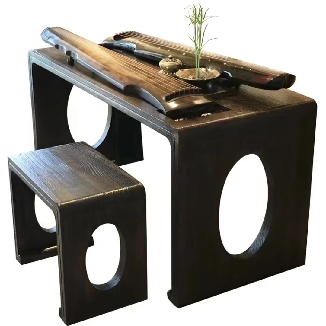 包邮双人古琴专用古琴双人桌桐木共鸣非常不错加俩桌凳