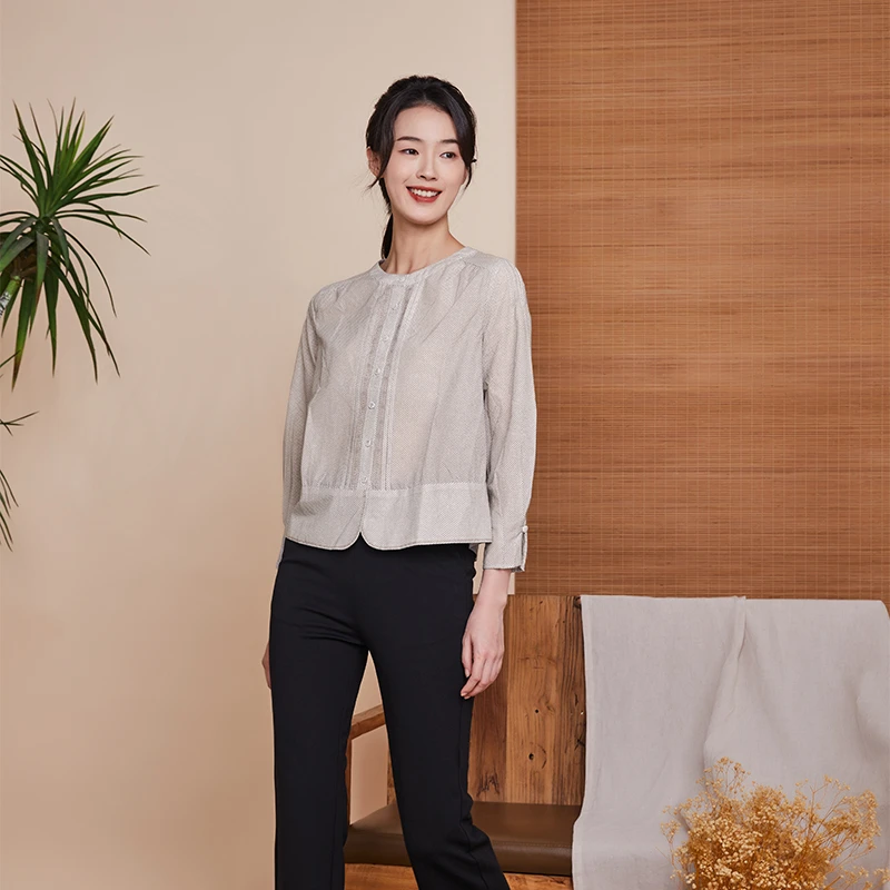 JQCXD16布符官方春季新款原创复古洋气独特休闲简约别致气质衬衫