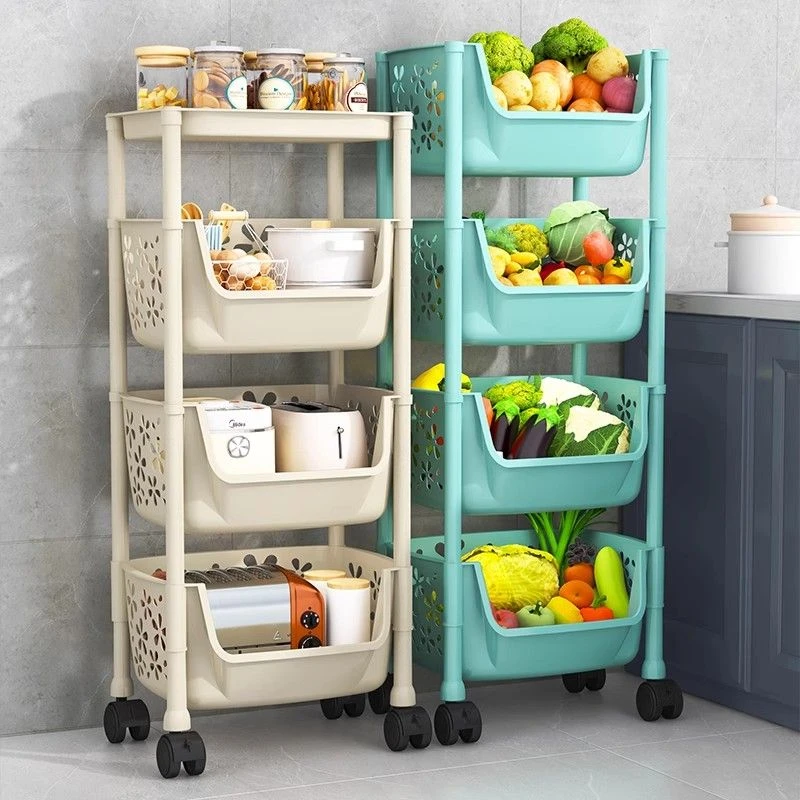 菜篮子置物架厨房多功能储物架落地多层放菜架子家用蔬菜架收纳架