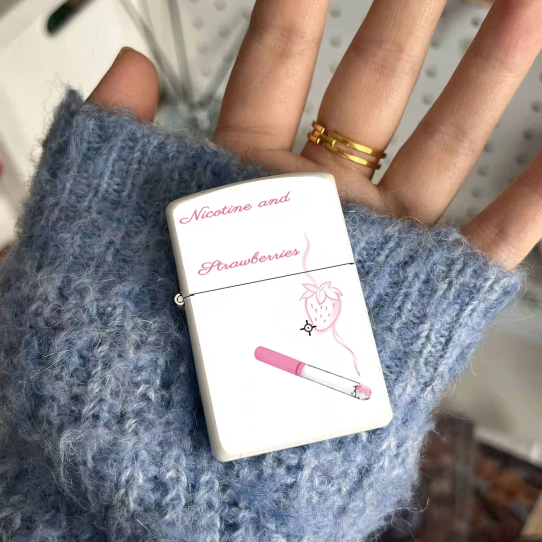 玫瑰故事防风煤油打火机砂轮点火明火防风小清新送男女朋友礼物