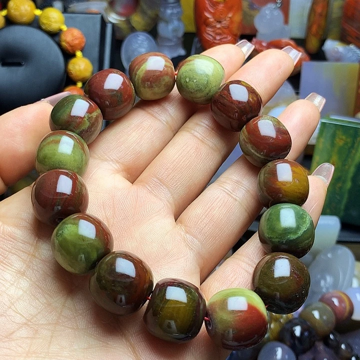 硅化玉未镶嵌手串