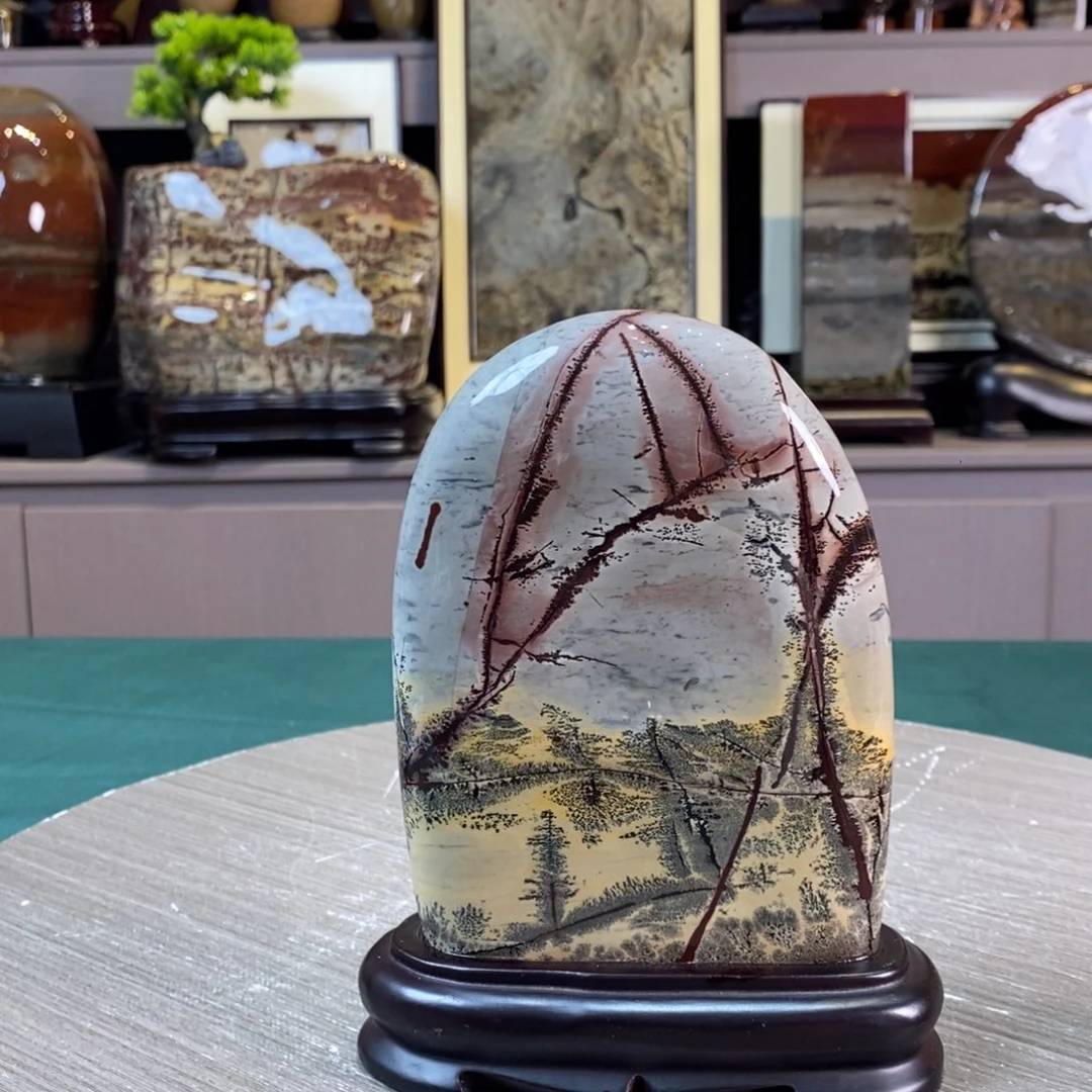 石材广西国画石草花石