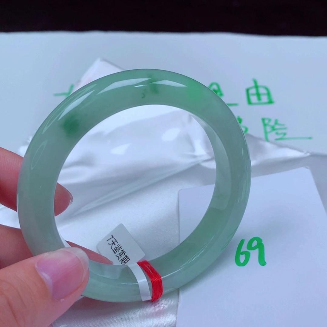 未镶嵌手镯翡翠缅甸天然A货翡翠手镯56.9