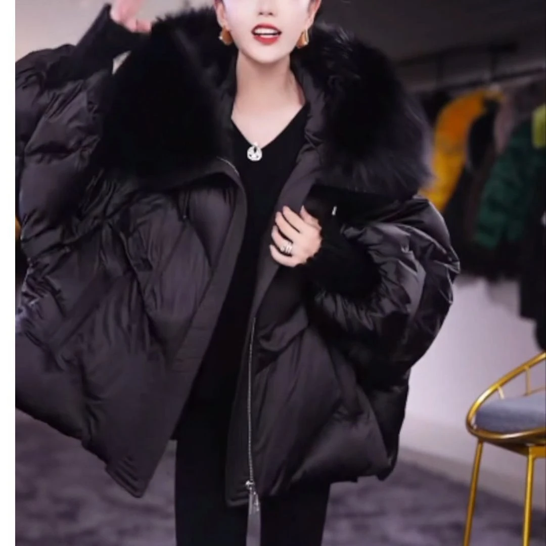 时尚安哥拉红时尚洋气防寒保暖面包服