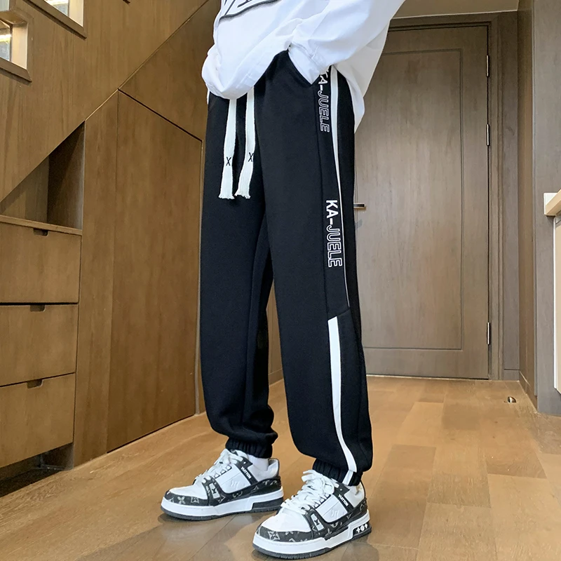 春秋新款青少年百搭宽松运动休闲初高中学生束脚裤小个子可选